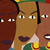 Three faces with different feelings. Art by William H. Johnson