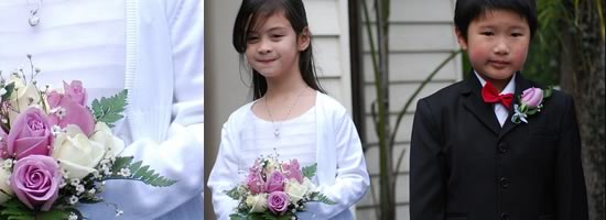 Flower girl and boy